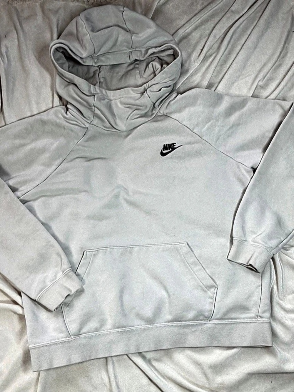 Nike Sportswear Funnel-Neck Hoodie Pullover White Medium